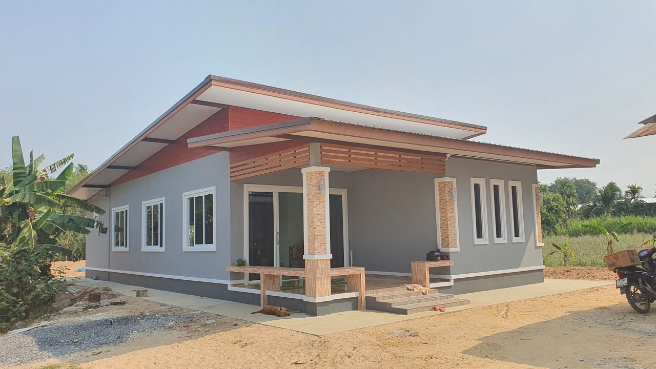 บ้านโมเดิร์นขนาดใหญ่ในงบ 750,000 บาท 3 ห้องนอน 1 ห้องน้ำ 1 ห้องครัว