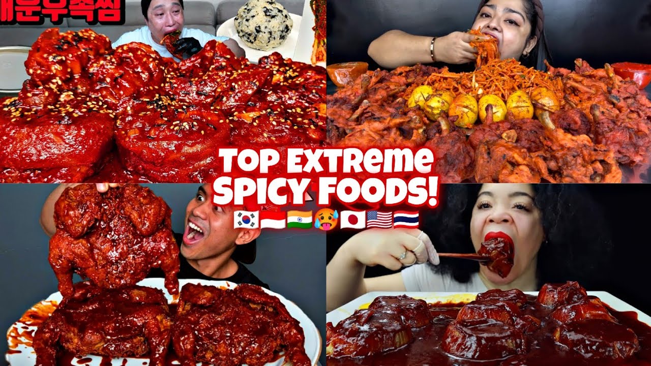 MUKBANGERS Around The WORLD Try The Top Extreme Spicy Food For MUKBANG 🔥🔥🌶️🥵