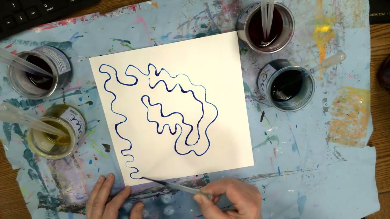 Liquid Watercolor Dropper Painting