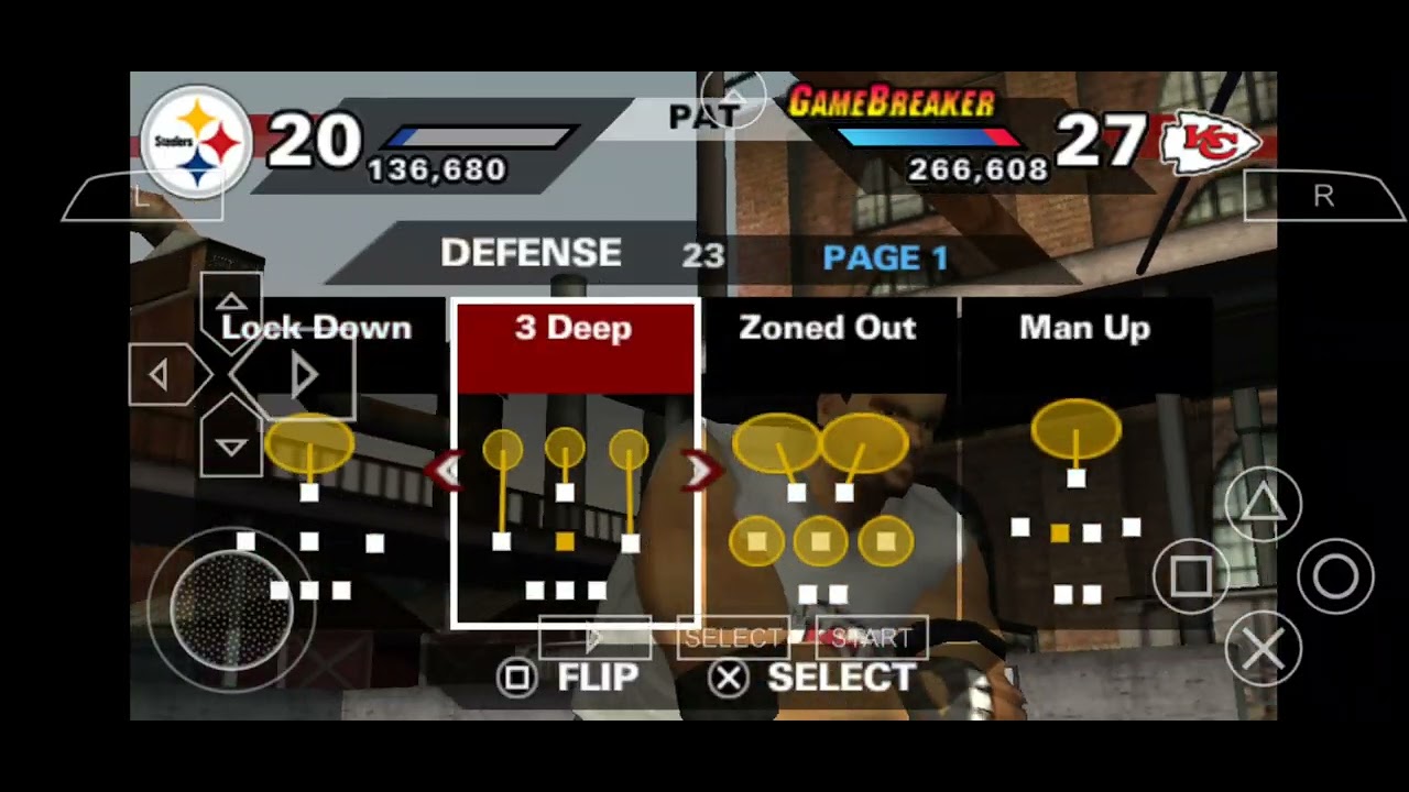 Nfl street 2 underground  for the psp Kansas city vs the steelers