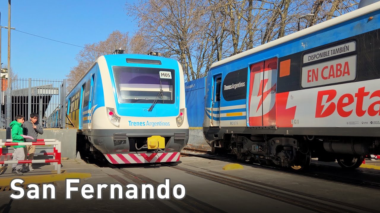 Trenes en San Fernando (vías renovadas) // Línea Mitre