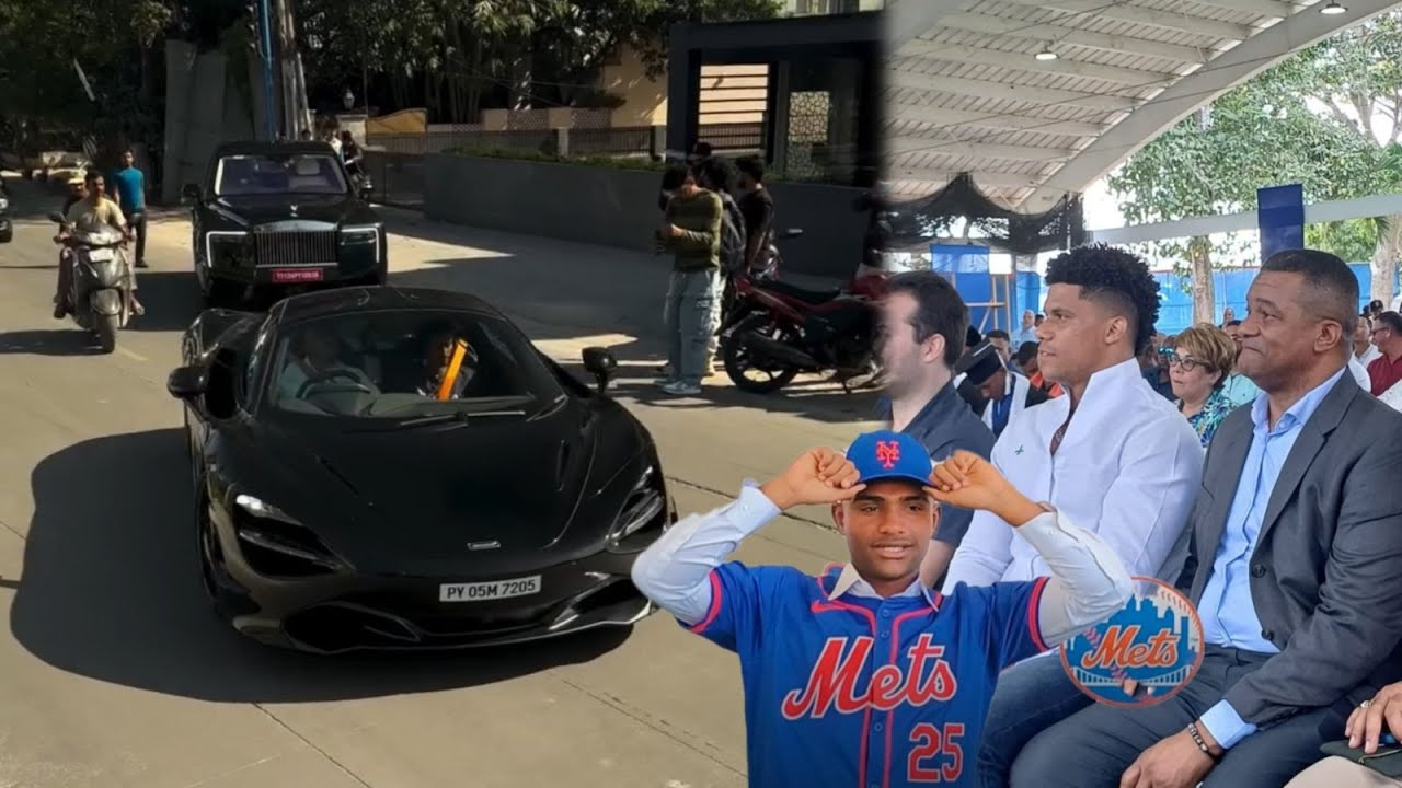 Juan Soto Llegó En Estos Vehículos de Lujo a la Firma del Prospecto Elian Peña De 5Millon de Dolares