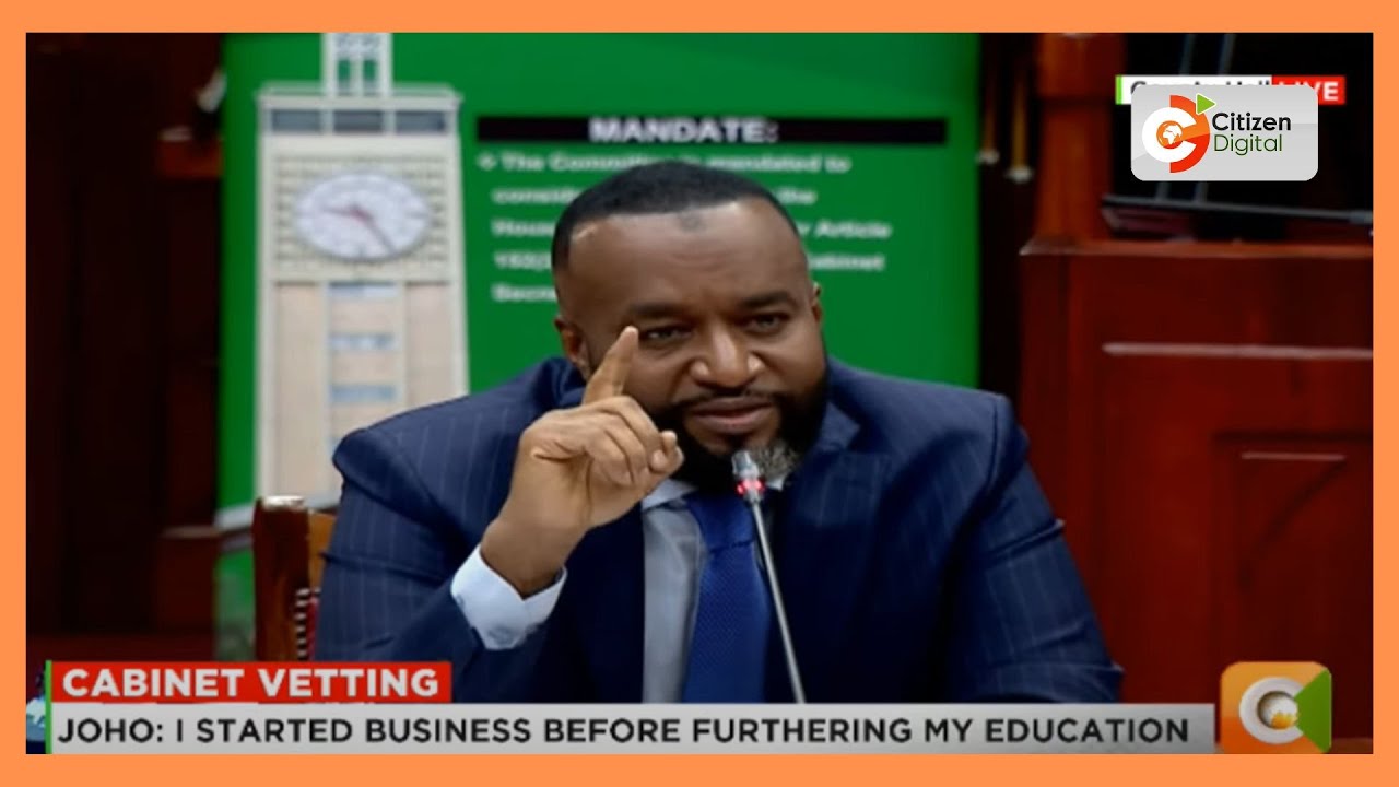 Mining CS nominee Ali Hassan Joho introduces himself before the vetting committee