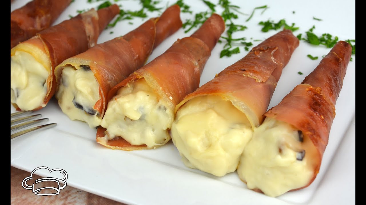 Como hacer jamón relleno con crema de setas Javier Romero