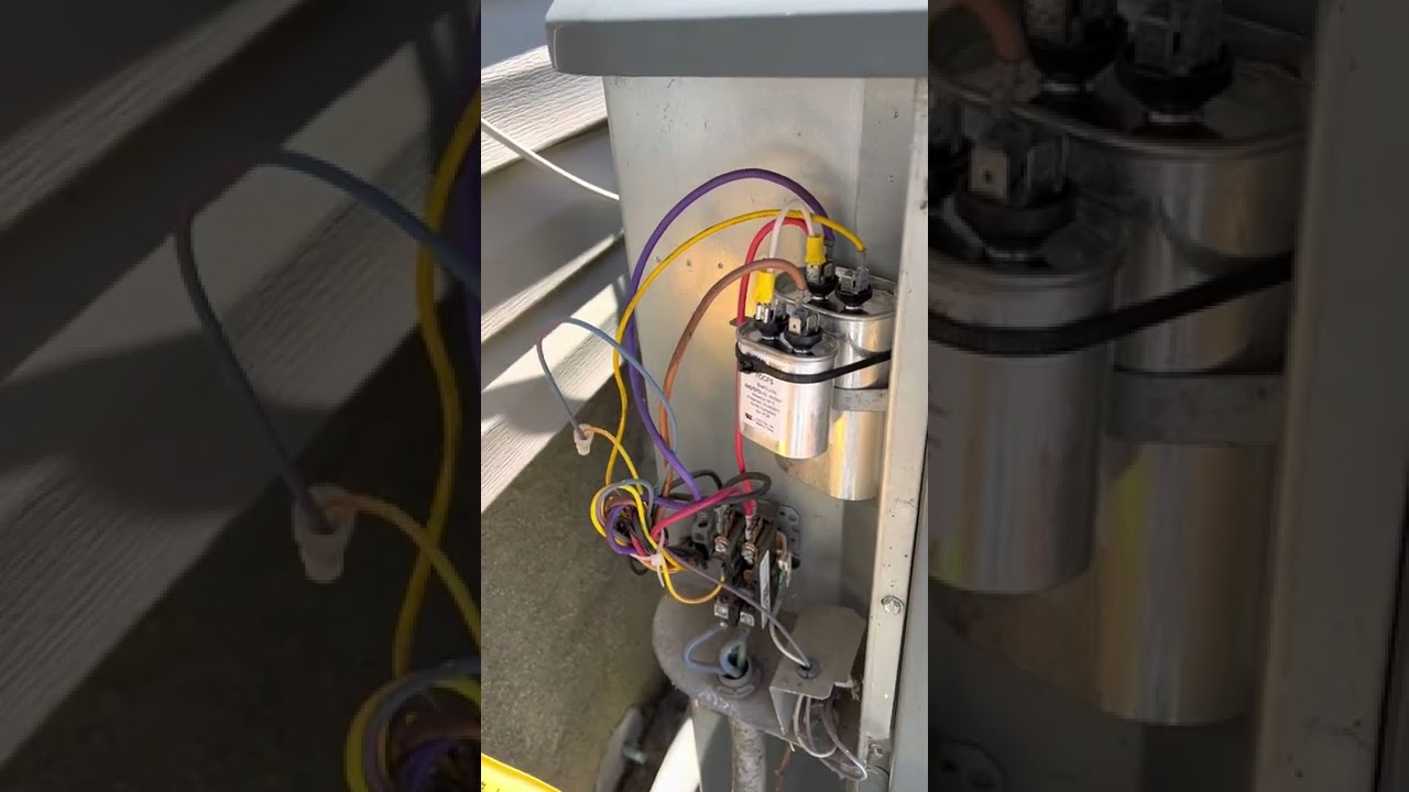 Goodman condenser with a bad capacitor, How to make a duel capacitor using two separate capacitor￼￼