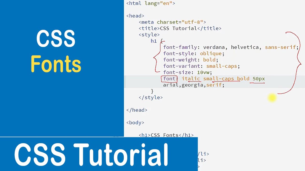 #16 CSS Fonts | CSS Font Family | Web Safe Fonts | Font Style | Font Size | CSS Tutorial