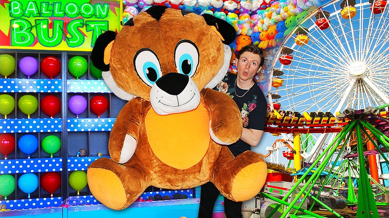 I Played ALL of the Carnival Games at the Santa Monica Pier!