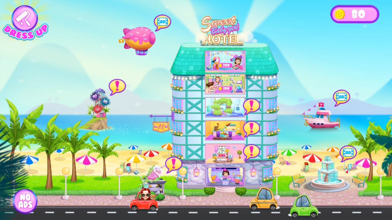 Sweet Baby Girl Hotel Cleanup -- Crazy Cleaning Fun || Kids Games Kid 015
