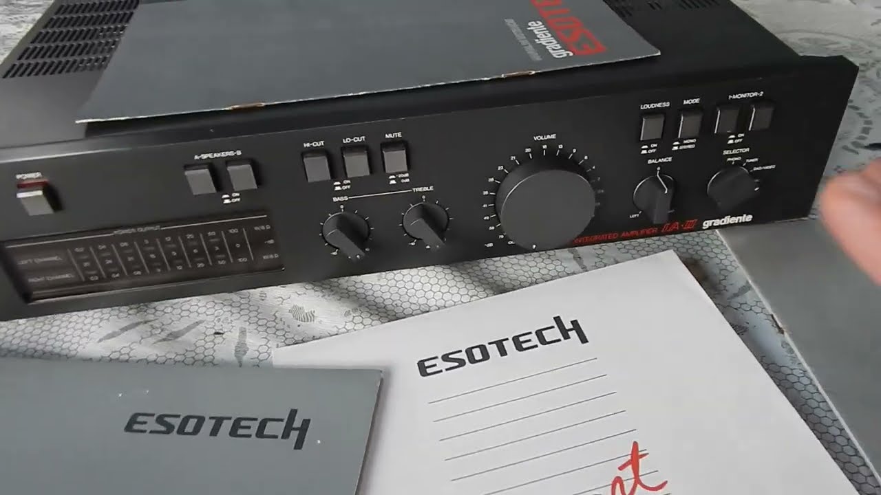 CONHEÇA AMPLIFICADOR GRADIENTE LINHA ESOTECH MODELO IA-2  VINTAGE ANOS 80