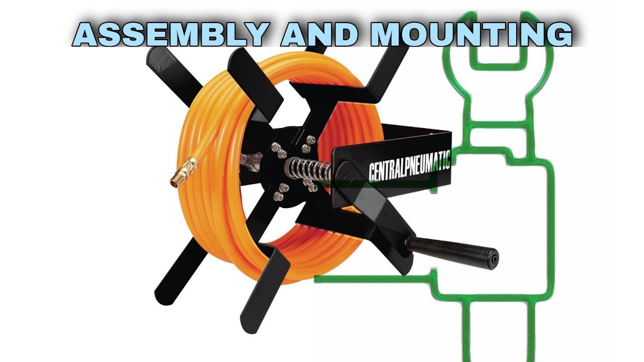 Harbor Freight 100ft Manual Hose Reel Assembly and Mounting