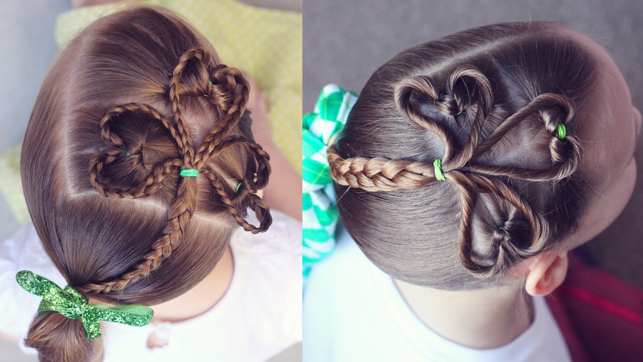 St. Patrick's Day Hairstyle | 3 Leaf Clover | Brown Haired Bliss