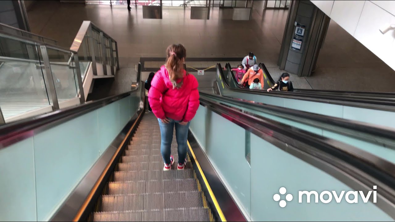Slower 1998 CNIM escalators @ MTR Hong Kong Station in Central, Hong Kong (East escalators)
