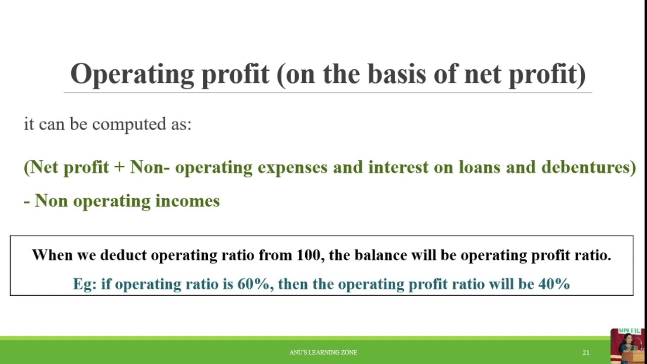 Operating Profit Ratio & Expense Ratio