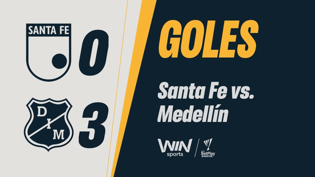 Santa Fe vs. Medell&iacute;n (goles) | Copa BetPlay Dimayor 2025 | Cuartos de final