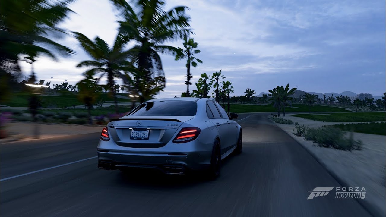 Forza Horizon 5 - Mercedes E63 S AMG - Night Driving - (launch control) - free roam
