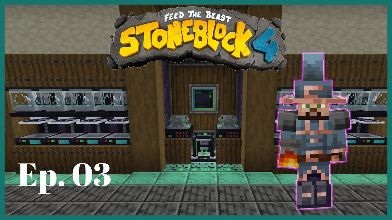 FTB StoneBlock 4 - Episode 3: The Amazing Replication Mod and Most Handsome Wizard