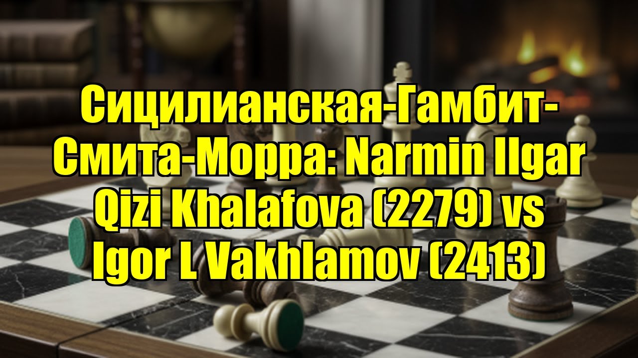 Сицилианская-Гамбит-Смита-Морра: Narmin Ilgar Qizi Khalafova (2279) vs Igor L Vakhlamov (2413)