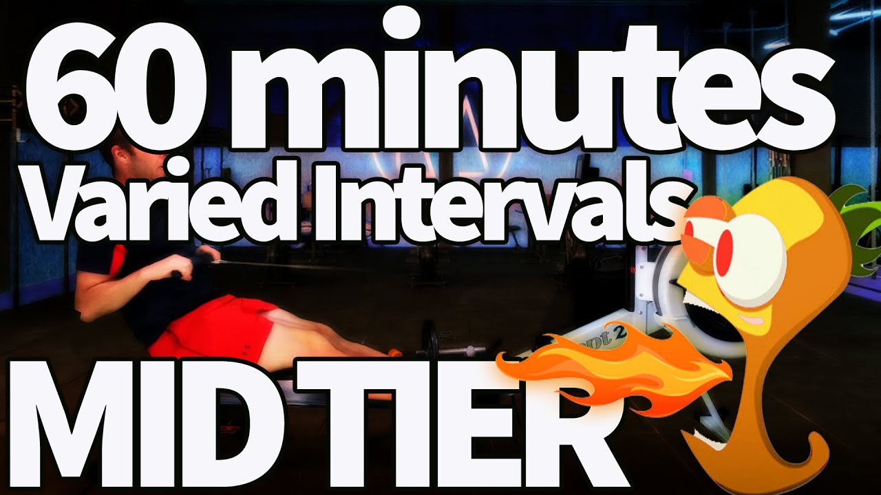 60 Minute Mixed Intensity Rowing Workout - Sprints + Tempo Blocks | RowAlong
