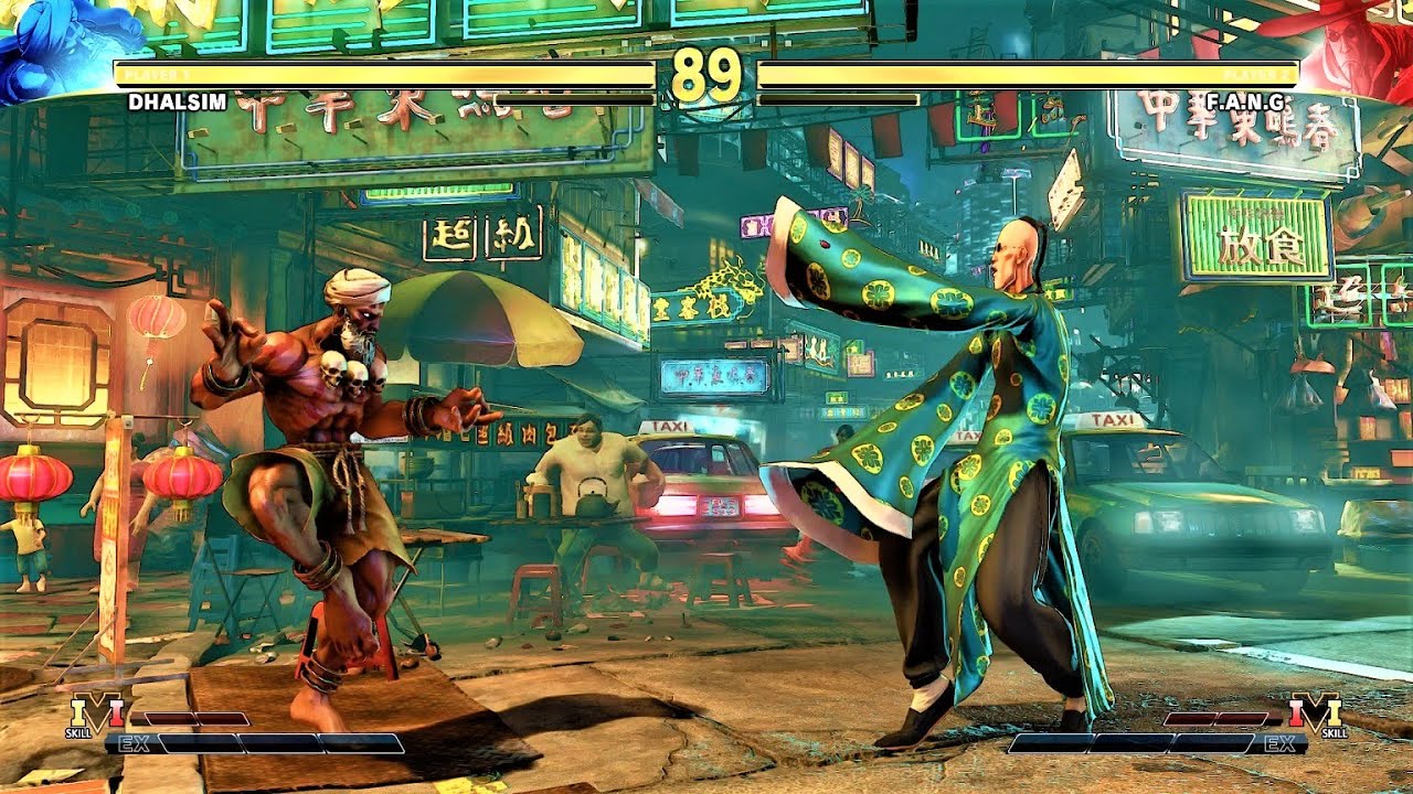 Dhalsim vs F.A.N.G (level 8 AI) - STREET FIGHTER V