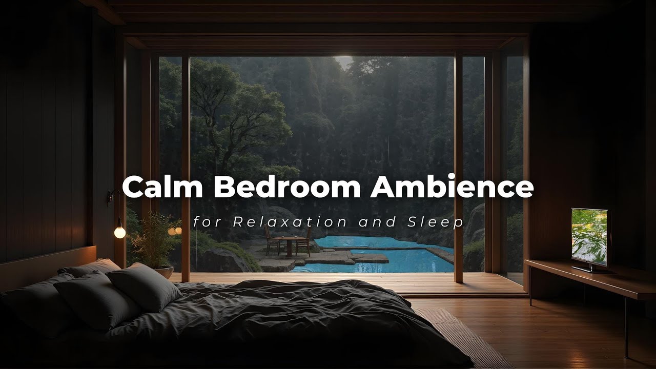 Dreamy Rain and Piano | Calm Bedroom Ambience for Relaxation and Sleep