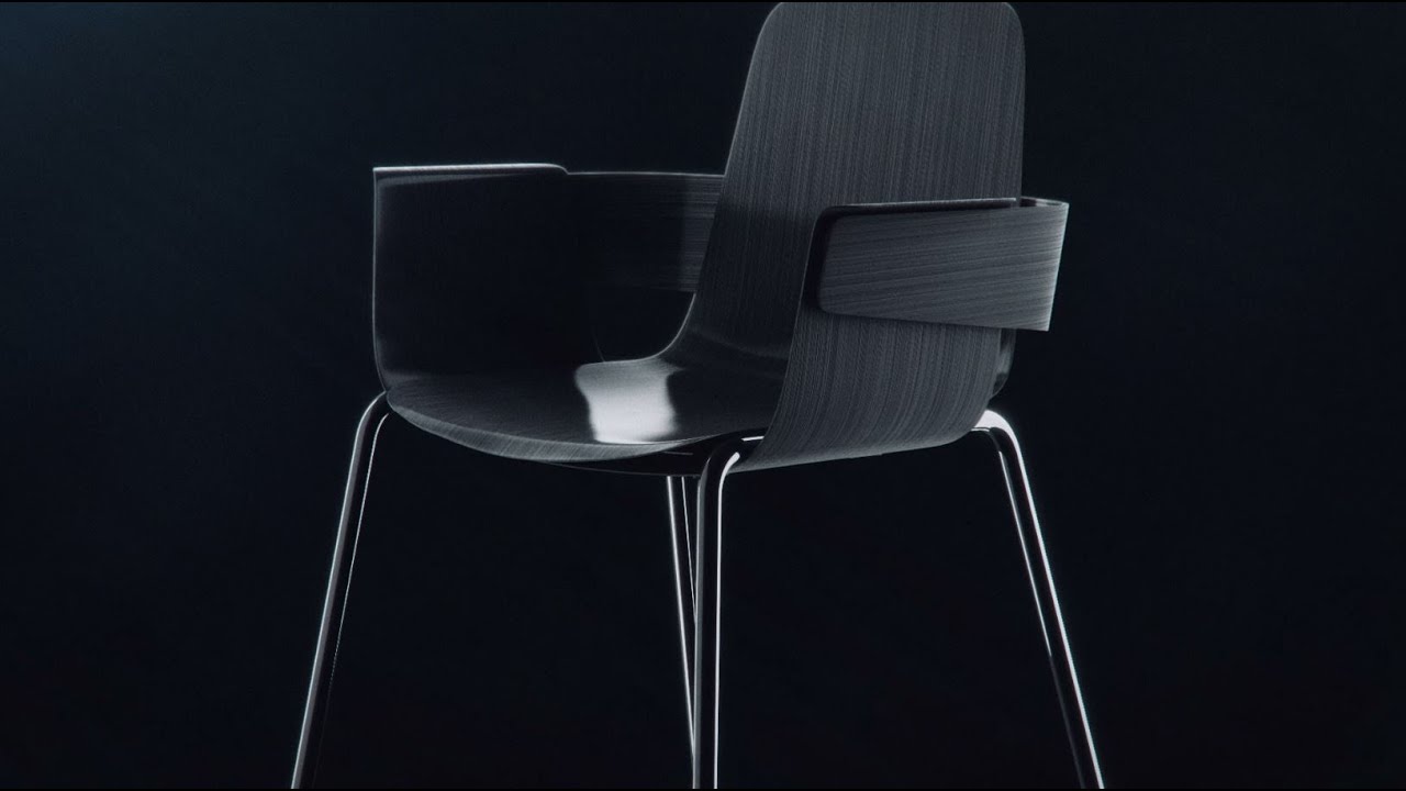 Contemporary chair made out of Maezio&trade; continuous fiber-reinforced thermoplastic composites