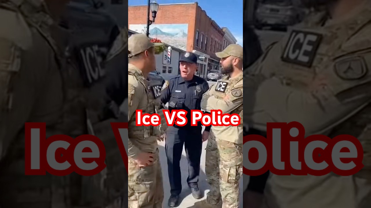 ICE VS LOCAL POLICE #ice #police #protesters #minnesota #argument