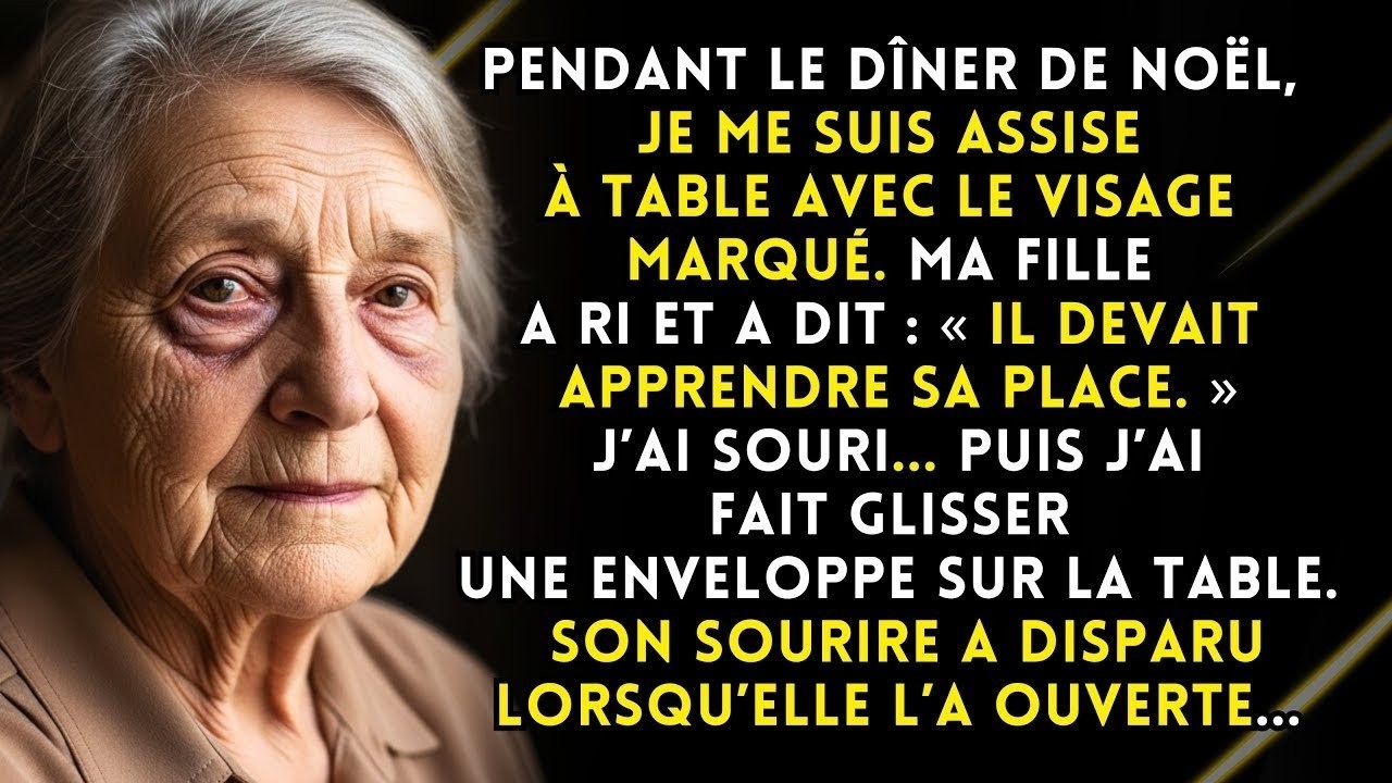 Je me suis assise à la table de Noël avec un hématome au visage. Quelques minutes plus tard…
