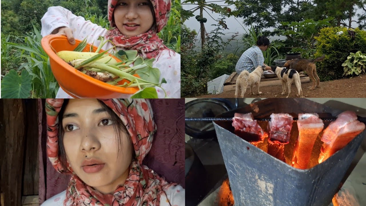 Vacation in Village | Harvesting vegetables from garden 😋