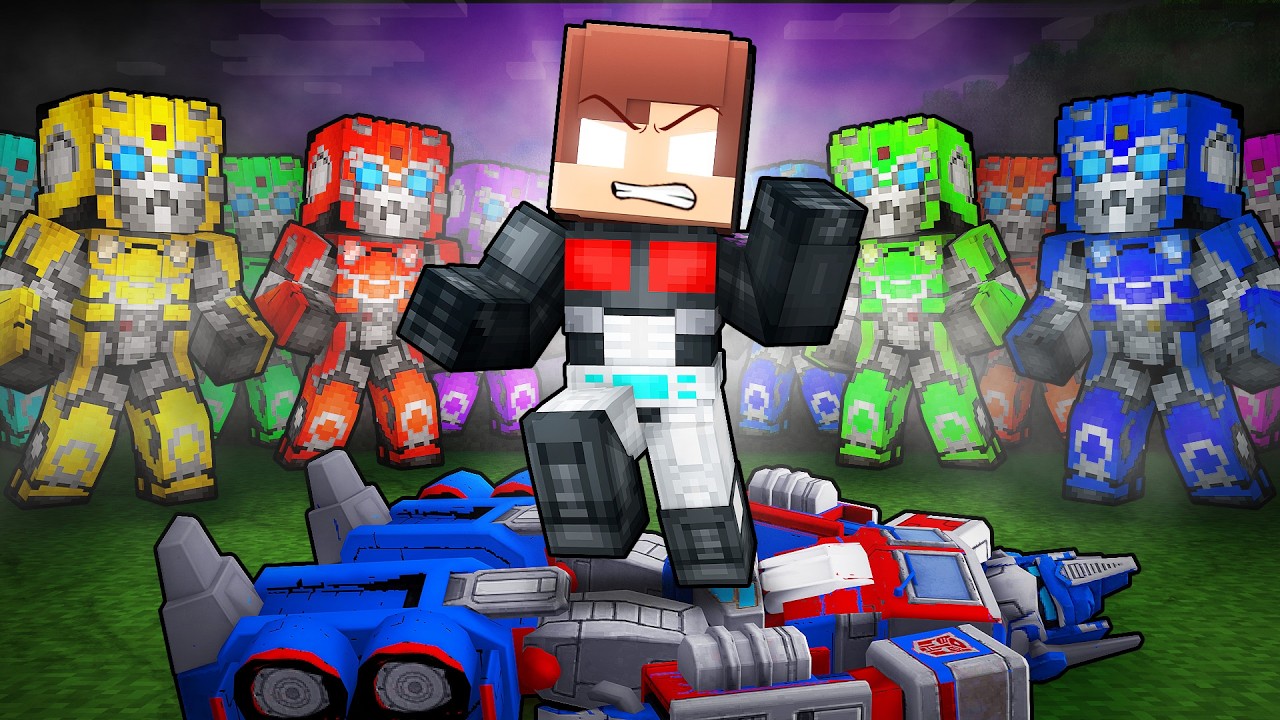 JJ has become The Evil Decepticons and Transformers are attacking him - Maizen Minecraft Animation