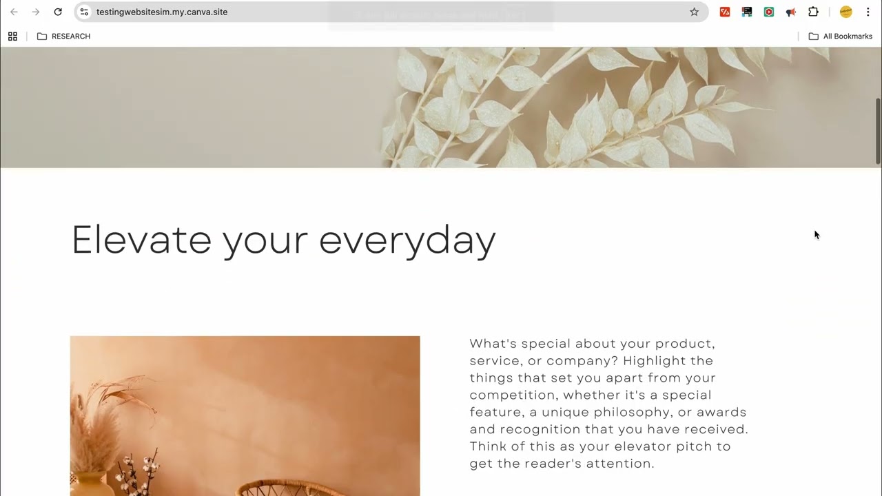 How to build a website using CANVA