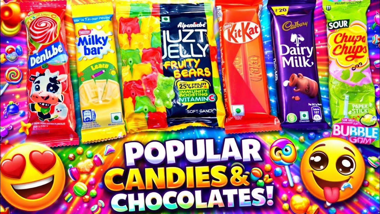 ASMR Popular Candy Eating🍫 | Lots Of Colorful Rainbow🌈Lollipop Candy Eating Challenge | Satisfying🤤🍭
