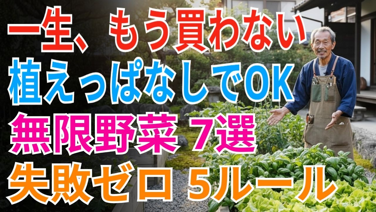【絶対失敗しない】一度植えたら終わらない！？収穫が止まらない「無限野菜７選」＋今すぐ守るべき５つの鉄則