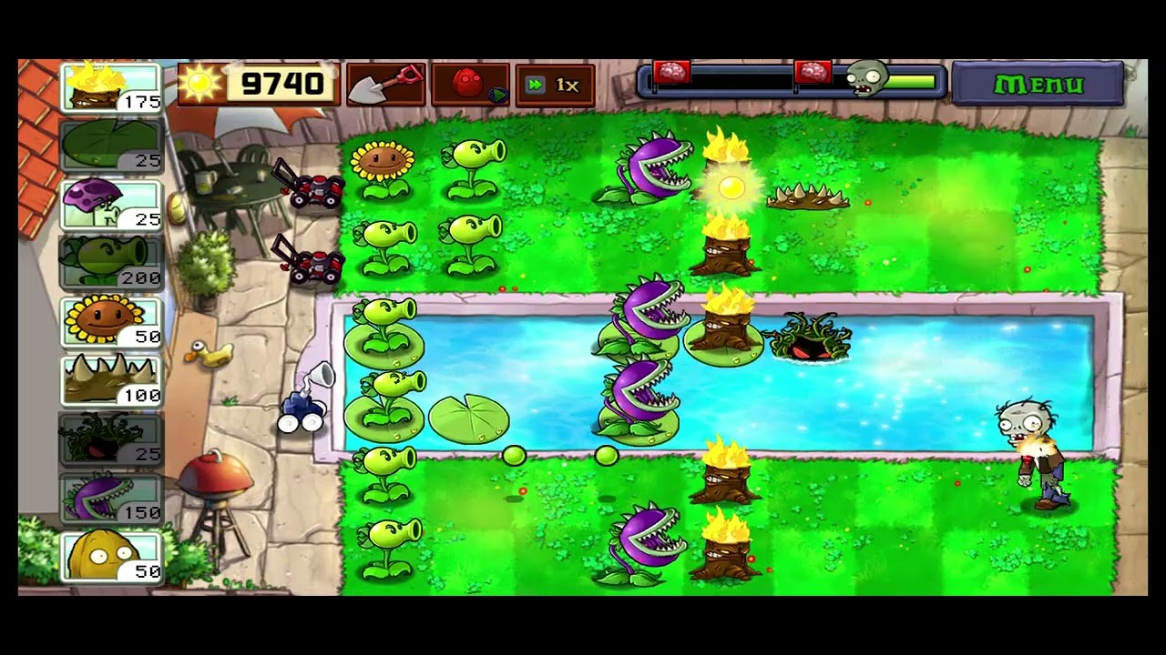 Plants VS Zombies Level 8 Pool