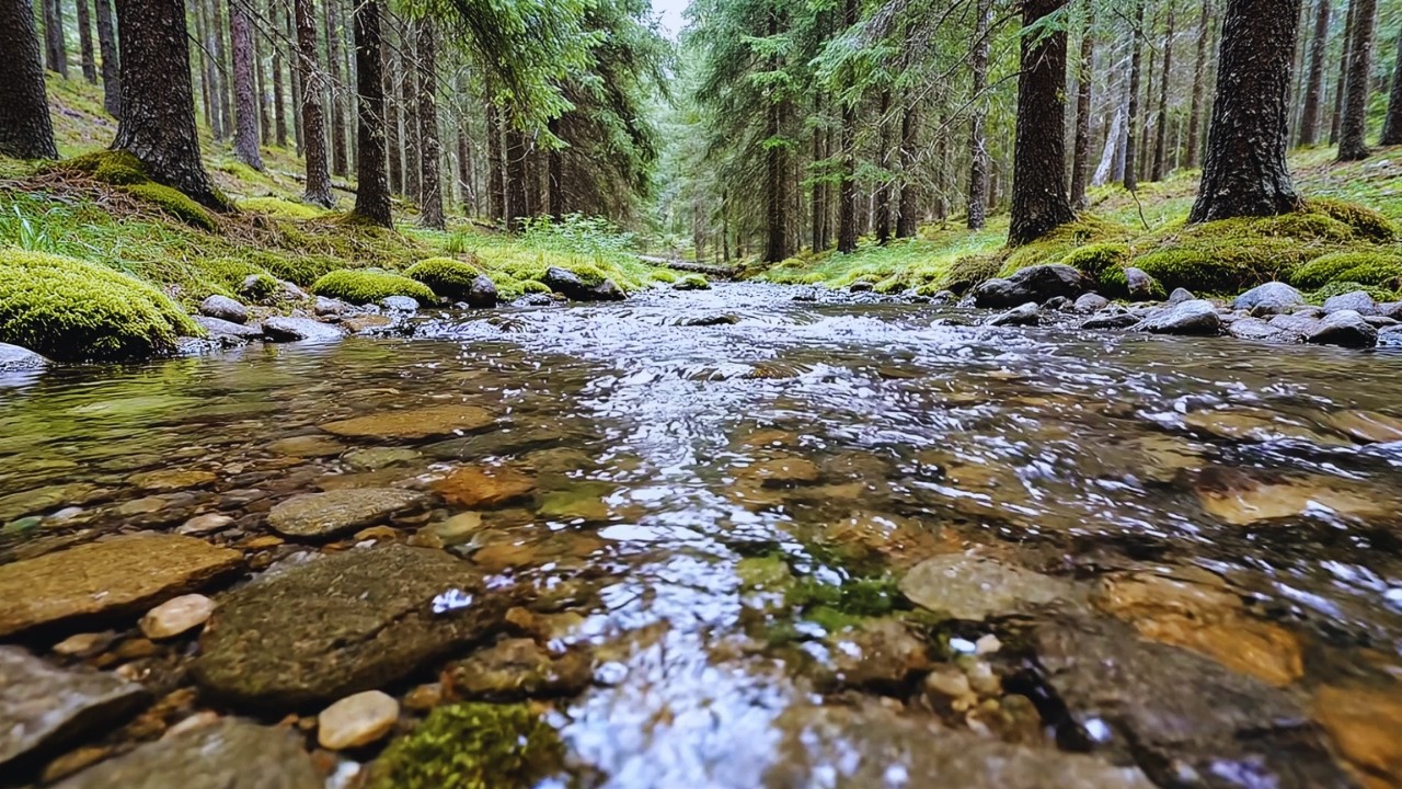 Peaceful Forest River Sounds with Relaxing Music for Deep Sleep & Stress Relief (2 Hours)