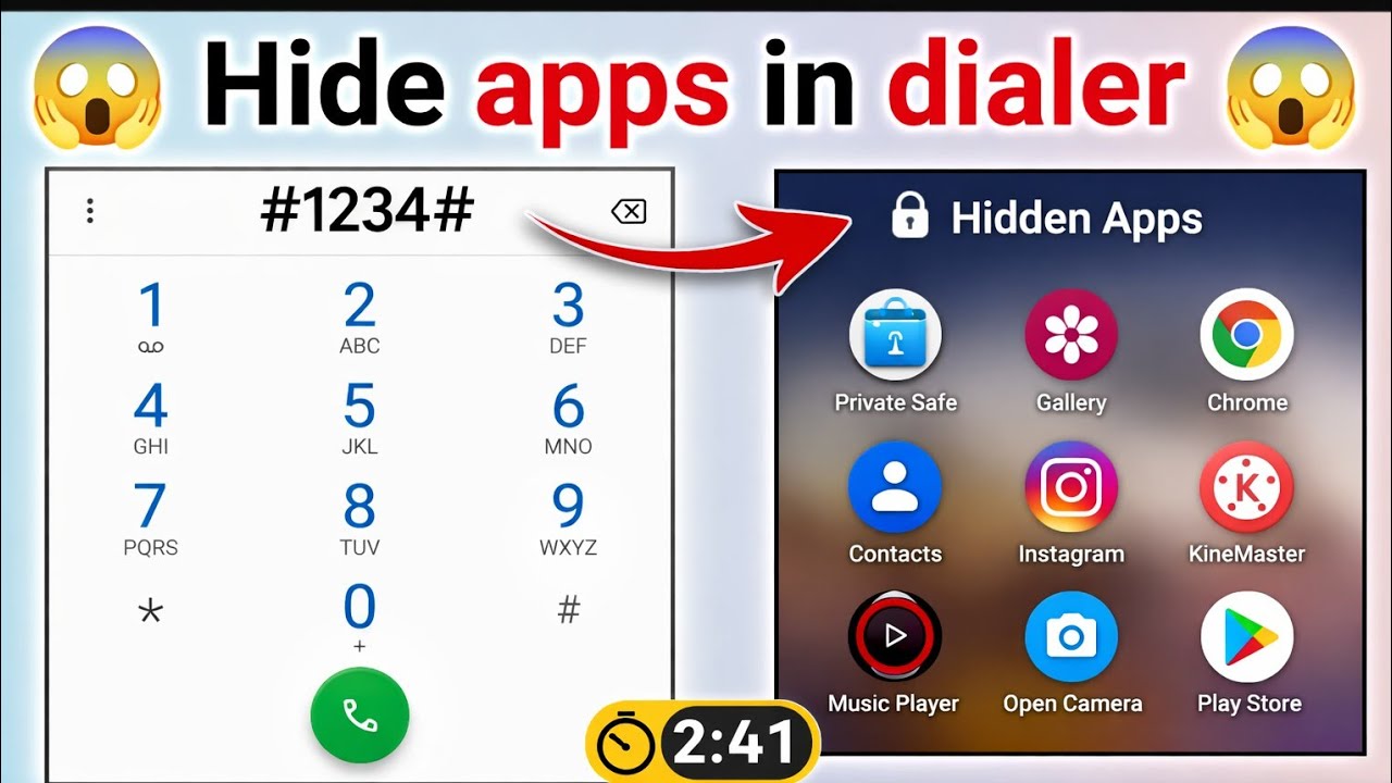 Hide  Apps in Dialer 😱 | Secret Code se Apps Kaise  Chupaye  Android Hidden  Apps Trick 