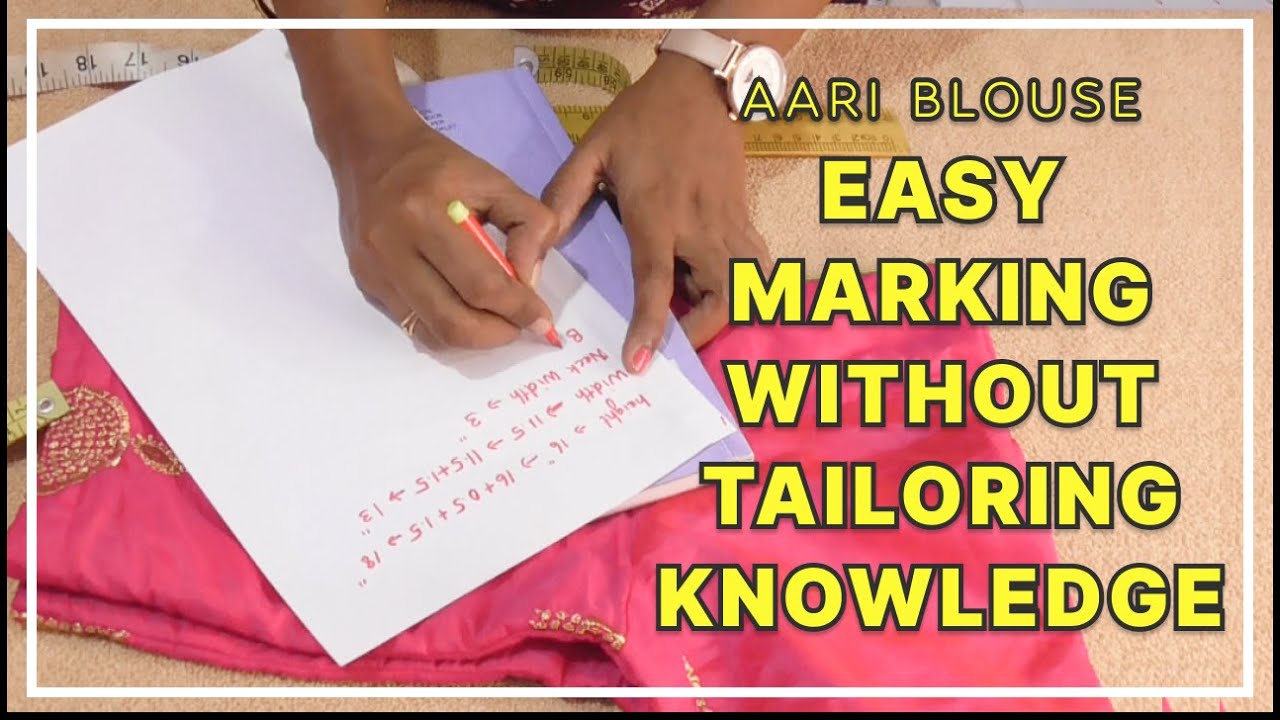 Tailoring தெரியாதவர்களும் இனி ஆரி Blouse Easy-அ  mark பண்ணலாம் | Marking, Pattern cutting & Tracing
