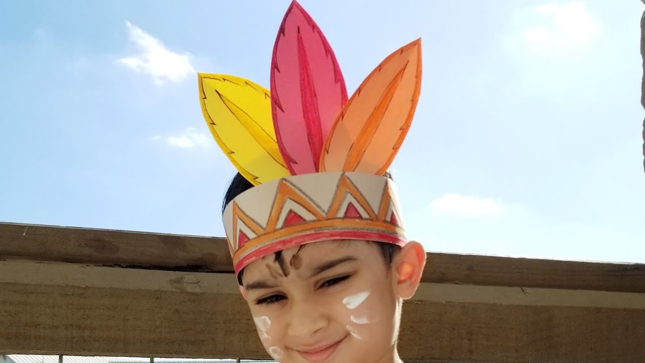 DIY  Native American headband | Thanksgiving Craft | Tribal  Hat | simple craft for kids