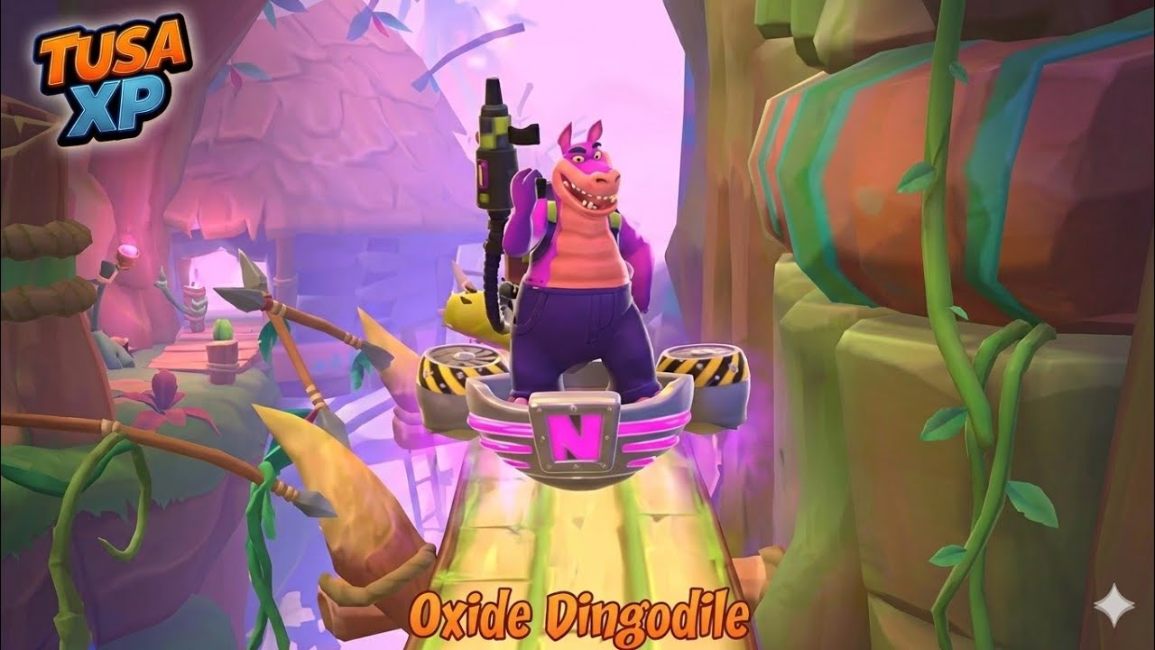 Crash Bandicoot: On the Run! Oxide Dingodile Defeated! Lvl 1