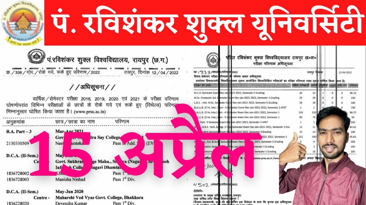 15 April 2022 | PRSU LATEST UPDATE | PRSU NEWS | PRSU EXAM NEWS | PRSU | PRSU NEWS TODAY