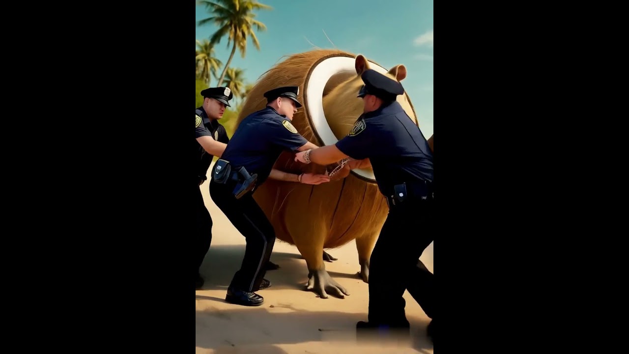 Tralalero tralala&hellip; Coconut Capybara under arrest?! 🥥👮&zwj;♂️