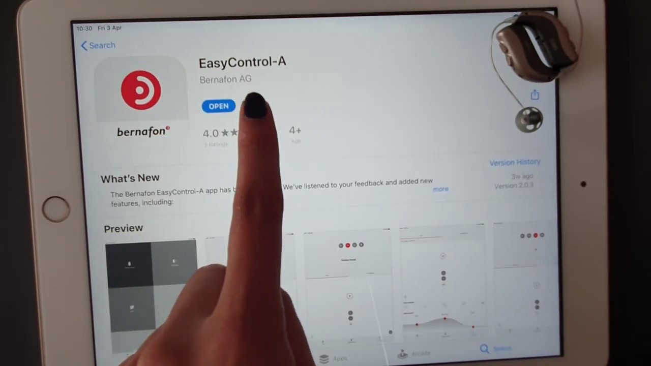 Pairing your Bernafon Viron hearing aids to an Apple device