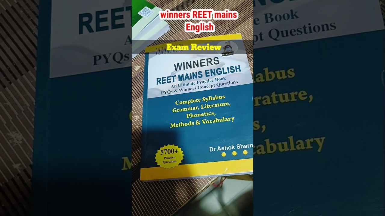 winners REET mains English Book || Dr.Ashok sharam || complete Syllabus Update 2025