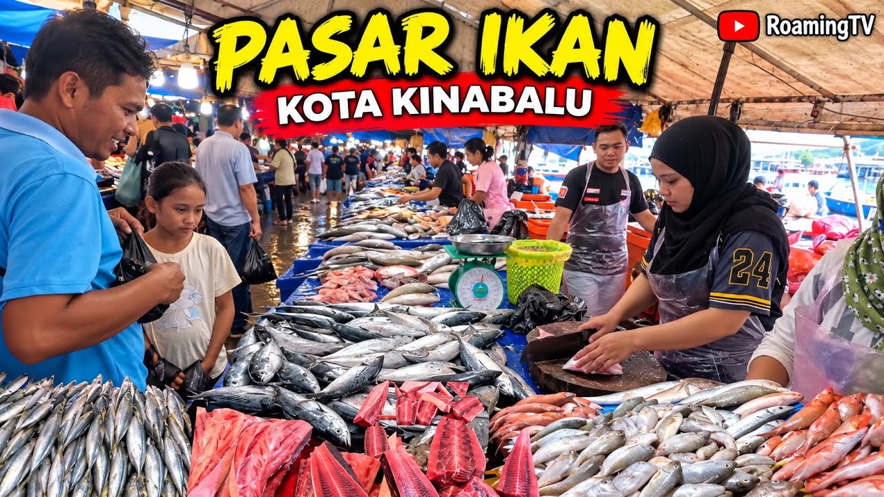 PASAR IKAN FILIPINA ANJUNG KOTA KINABALU🐟GERENTI MURAH & SEGAR👏