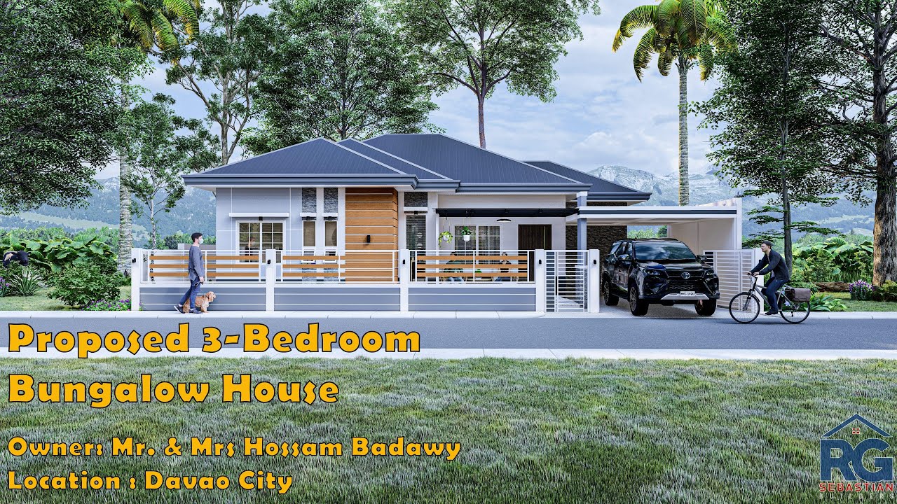3 – Bedroom Bungalow  House Design (140 sq.m floor area)