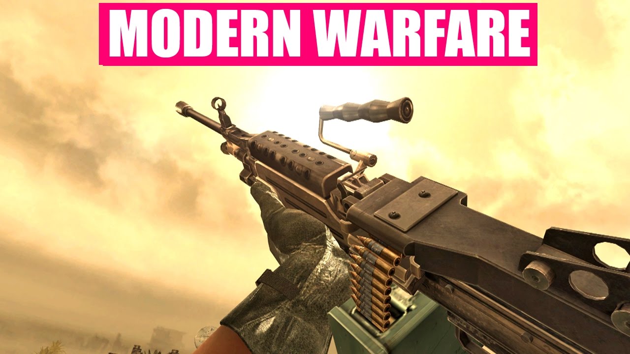 Call of Duty 4 : Modern Warfare All Weapons Firing In Slow Motion