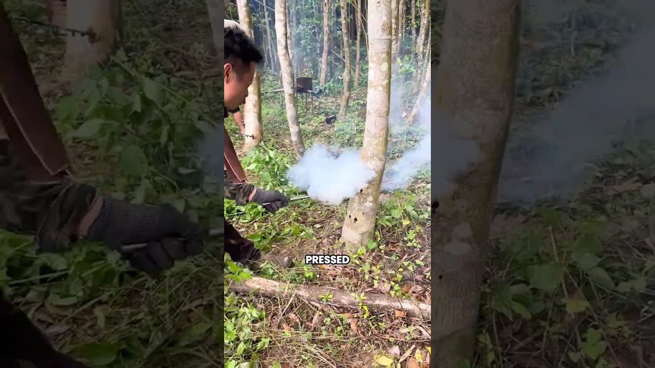 Why Farmers Use Hot Iron on This Tree 😱
