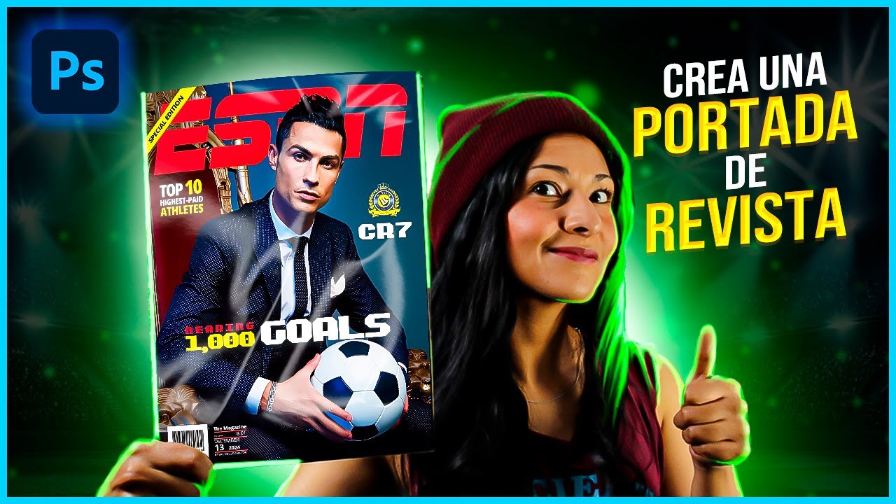 ✅Cómo crear una PORTADA de Revista al estilo ESPN con ADOBE PHOTOSHOP