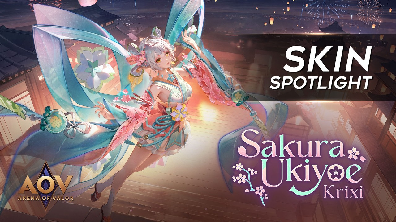Обзор скинов Krixi Sakura Ukiyoe — Garena AOV Indonesia #arenaofvalor