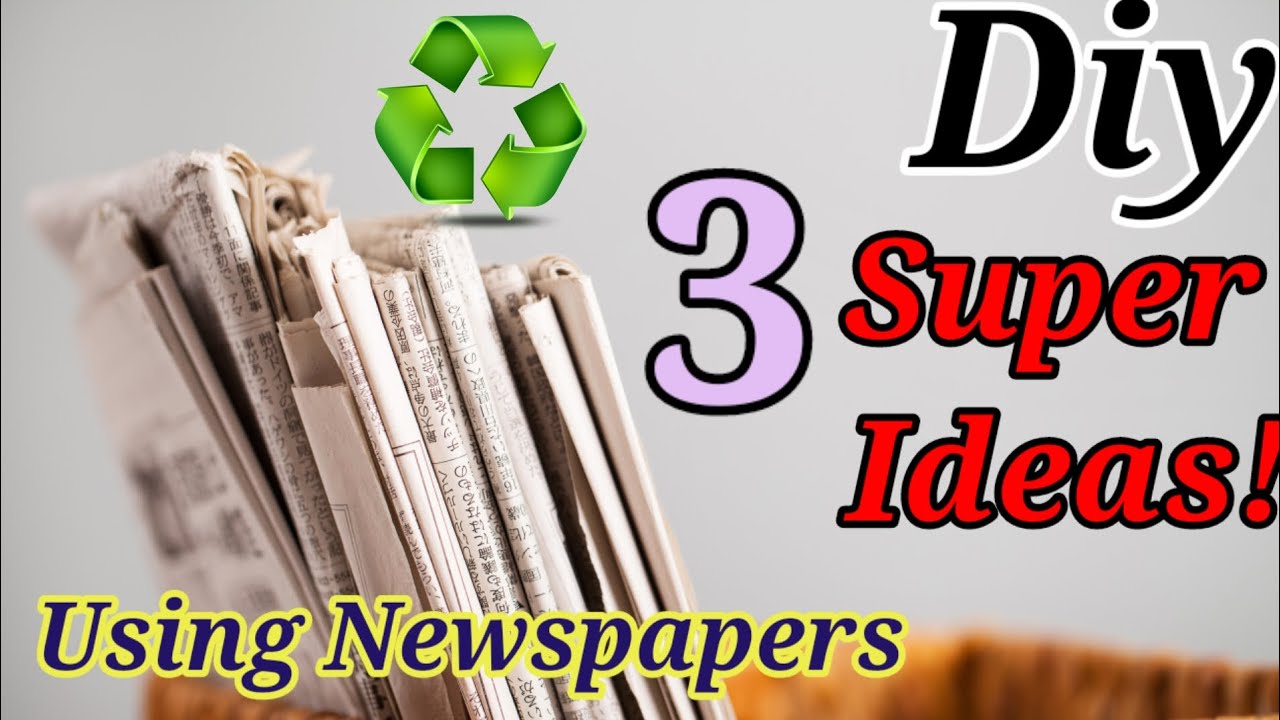Super Genius Top 3 newspaper craft ideas | easy paper craft diy