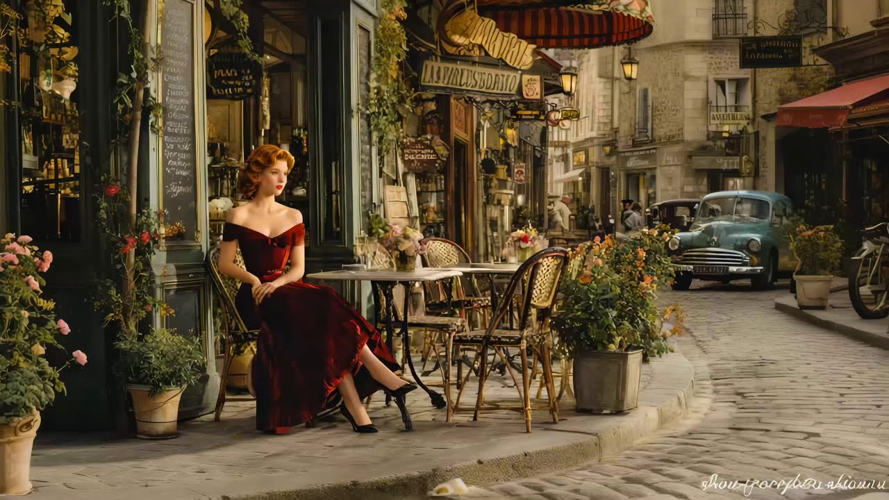 1940s Nostalgic Jazz - Vintage Vibes at Cozy European Café